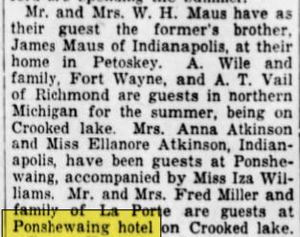 Ponshewaing Hotel - Aug 1931 Article (newer photo)